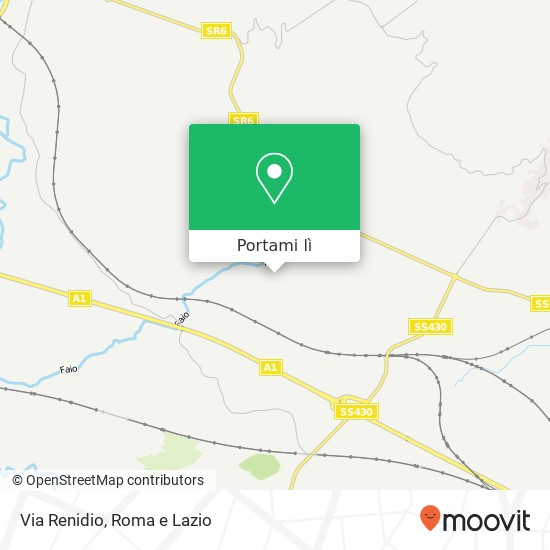 Mappa Via Renidio