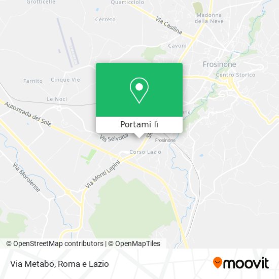 Mappa Via Metabo