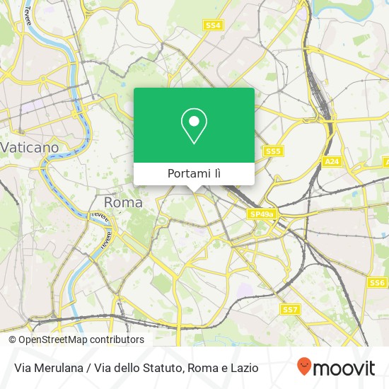 Mappa Via Merulana / Via dello Statuto
