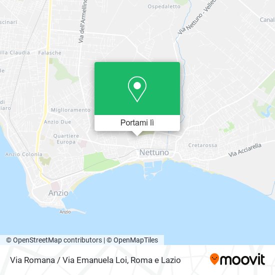 Mappa Via Romana / Via Emanuela Loi