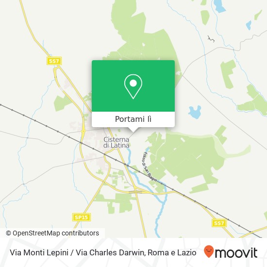 Mappa Via Monti Lepini / Via Charles Darwin