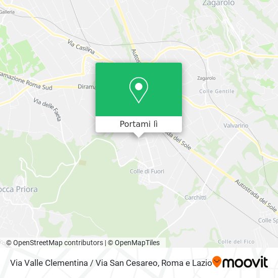 Mappa Via Valle Clementina / Via San Cesareo
