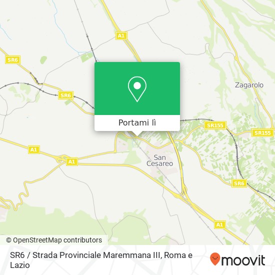 Mappa SR6 / Strada Provinciale Maremmana III