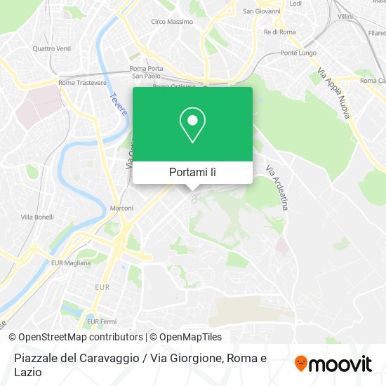 Mappa Piazzale del Caravaggio / Via Giorgione