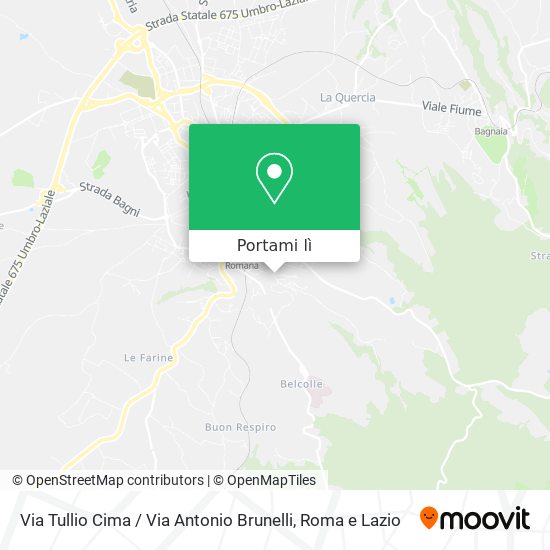 Mappa Via Tullio Cima / Via Antonio Brunelli