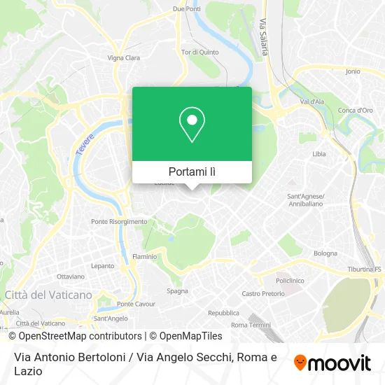 Mappa Via Antonio Bertoloni / Via Angelo Secchi