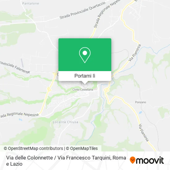 Mappa Via delle Colonnette / Via Francesco Tarquini