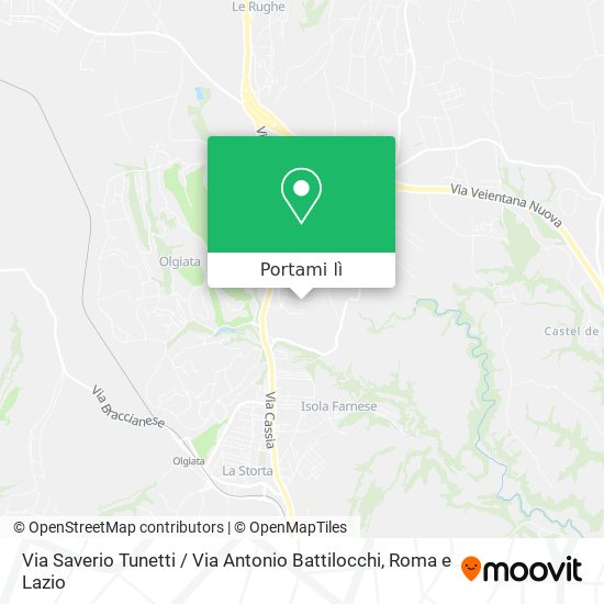 Mappa Via Saverio Tunetti / Via Antonio Battilocchi
