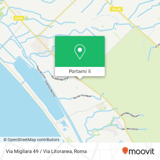 Mappa Via Migliara 49 / Via Litoranea