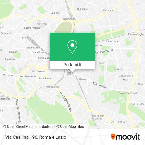 Mappa Via Casilina  196