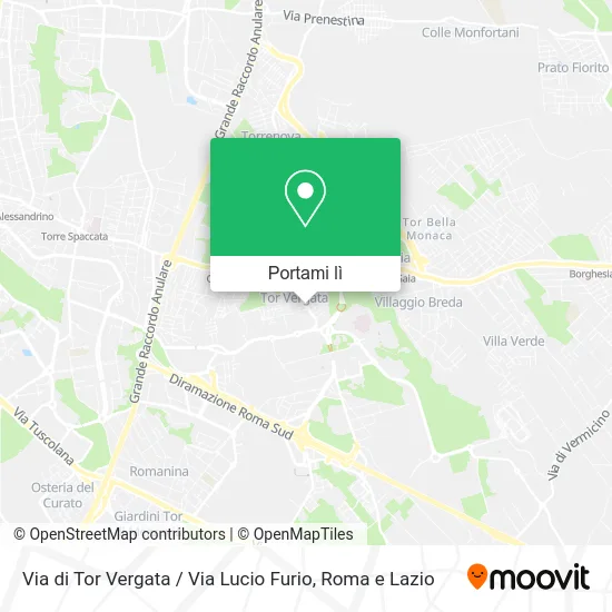 Mappa Via di Tor Vergata / Via Lucio Furio