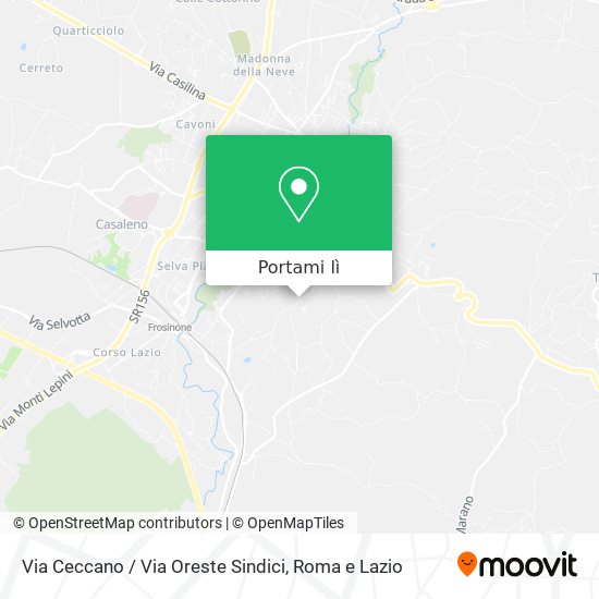 Mappa Via Ceccano / Via Oreste Sindici