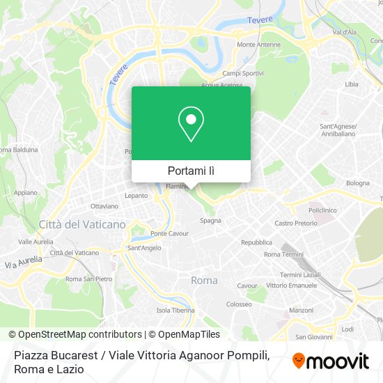 Mappa Piazza Bucarest / Viale Vittoria Aganoor Pompili