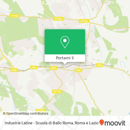 Mappa Industrie Latine - Scuola di Ballo Roma