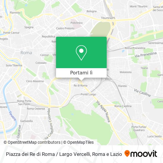 Mappa Piazza dei Re di Roma / Largo Vercelli