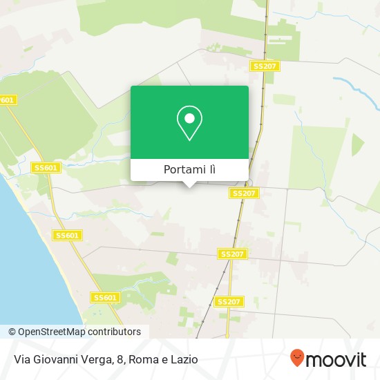 Mappa Via Giovanni Verga, 8
