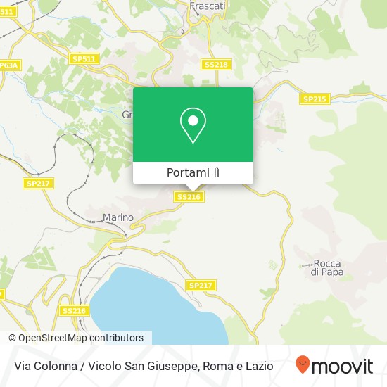 Mappa Via Colonna / Vicolo San Giuseppe