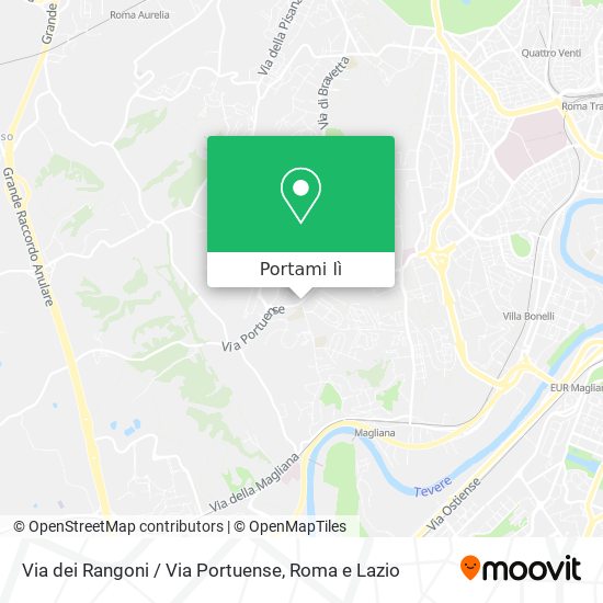 Mappa Via dei Rangoni / Via Portuense