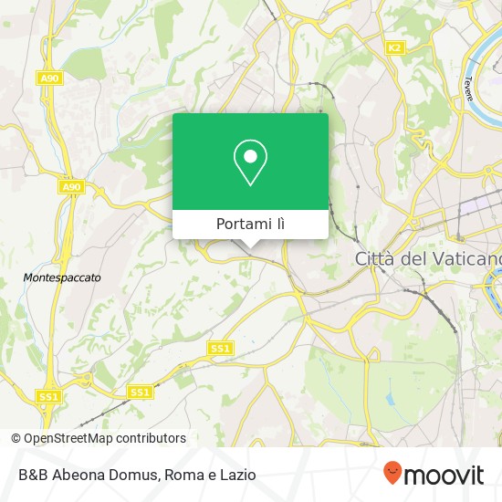 Mappa B&B Abeona Domus