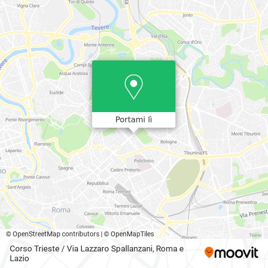 Mappa Corso Trieste / Via Lazzaro Spallanzani