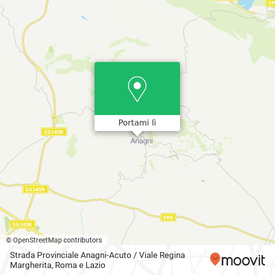 Mappa Strada Provinciale Anagni-Acuto / Viale Regina Margherita