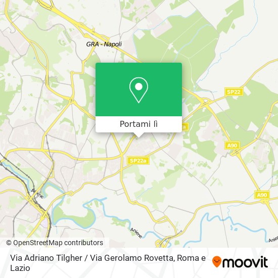 Mappa Via Adriano Tilgher / Via Gerolamo Rovetta