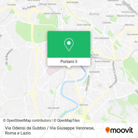 Mappa Via Oderisi da Gubbio / Via Giuseppe Veronese