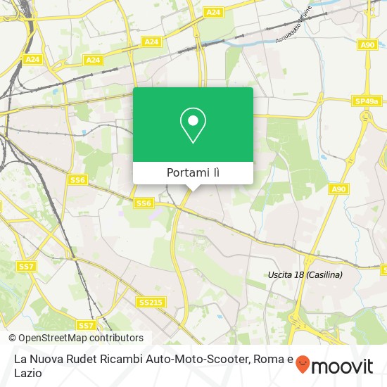 Mappa La Nuova Rudet Ricambi Auto-Moto-Scooter