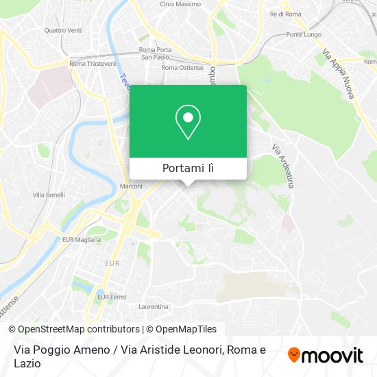Mappa Via Poggio Ameno / Via Aristide Leonori