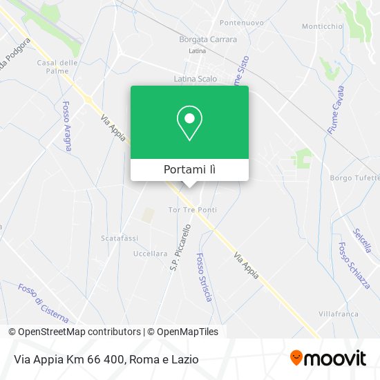 Mappa Via Appia  Km 66 400