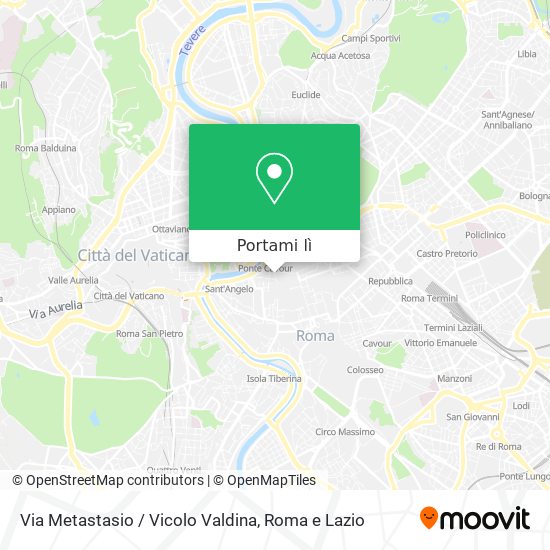 Mappa Via Metastasio / Vicolo Valdina