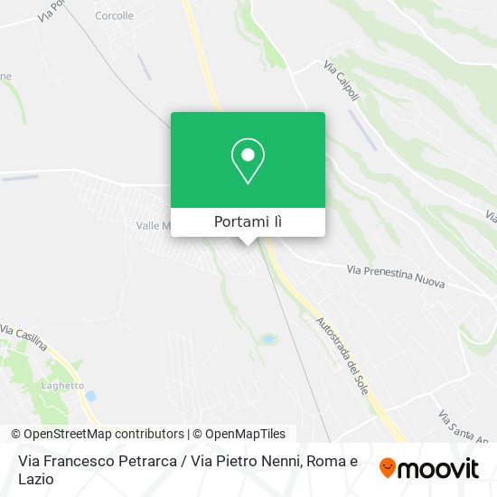 Mappa Via Francesco Petrarca / Via Pietro Nenni