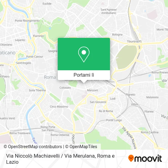 Mappa Via Niccolò Machiavelli / Via Merulana