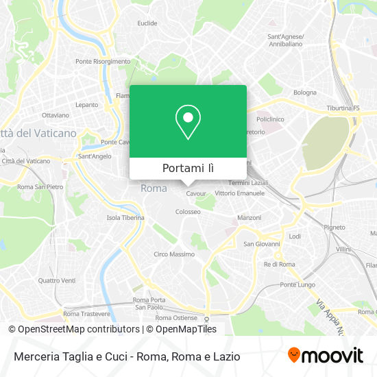 Mappa Merceria Taglia e Cuci - Roma