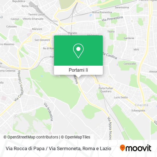 Mappa Via Rocca di Papa / Via Sermoneta