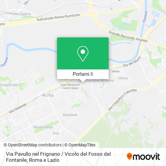 Mappa Via Pavullo nel Frignano / Vicolo del Fosso del Fontanile