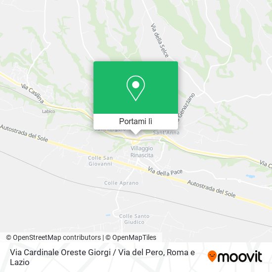 Mappa Via Cardinale Oreste Giorgi / Via del Pero