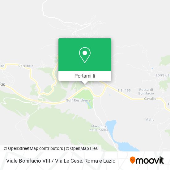 Mappa Viale Bonifacio VIII / Via Le Cese