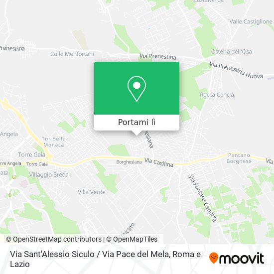 Mappa Via Sant'Alessio Siculo / Via Pace del Mela