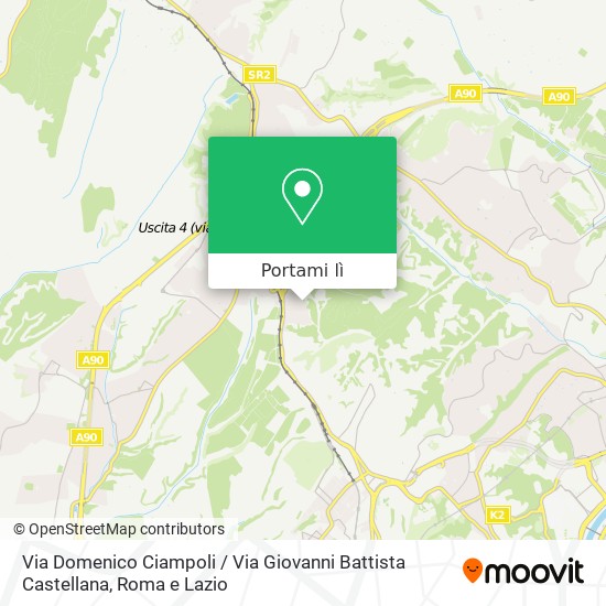 Mappa Via Domenico Ciampoli / Via Giovanni Battista Castellana