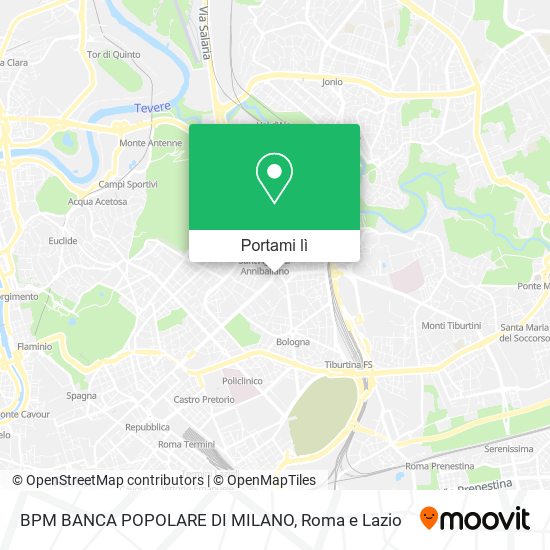 Mappa BPM BANCA POPOLARE DI MILANO