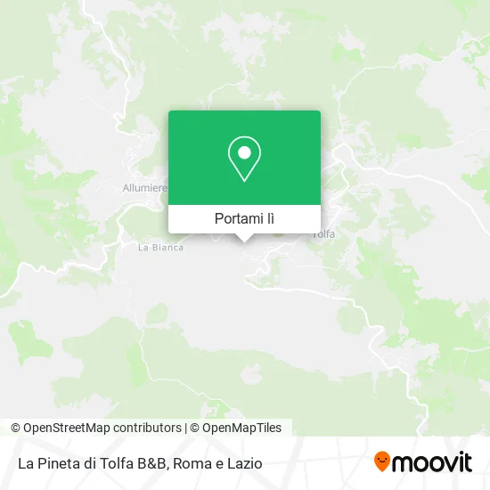 Mappa La Pineta di Tolfa B&B