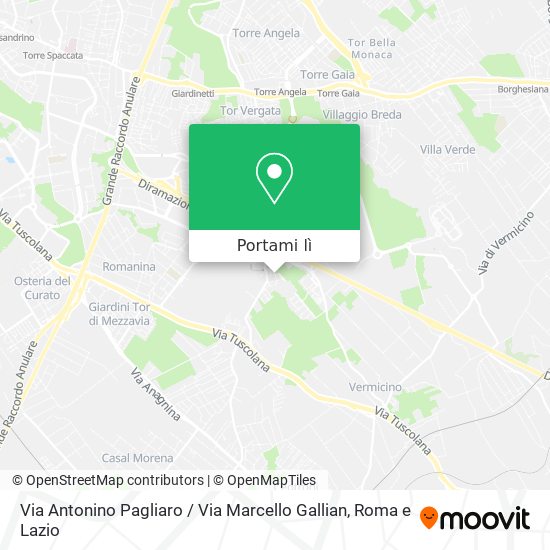 Mappa Via Antonino Pagliaro / Via Marcello Gallian