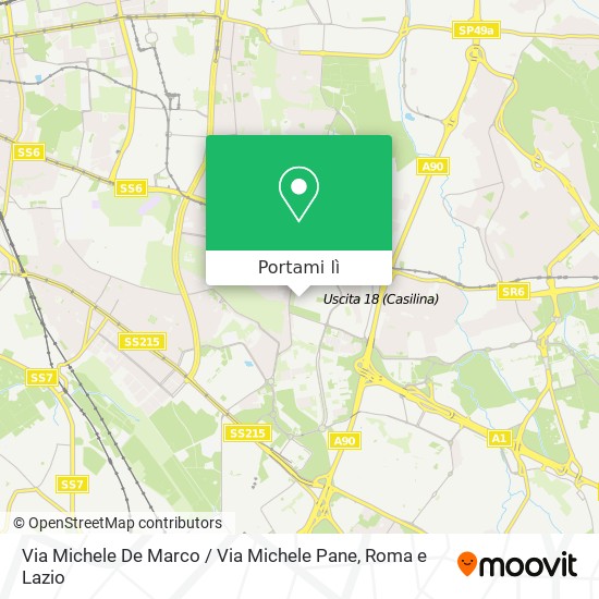 Mappa Via Michele De Marco / Via Michele Pane