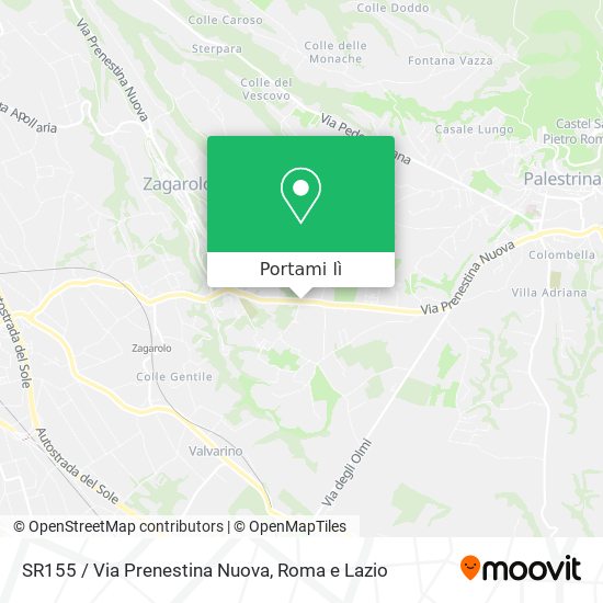 Mappa SR155 / Via Prenestina Nuova