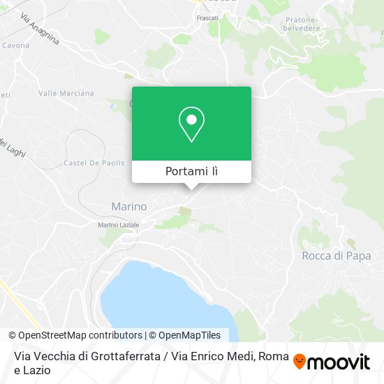 Mappa Via Vecchia di Grottaferrata / Via Enrico Medi
