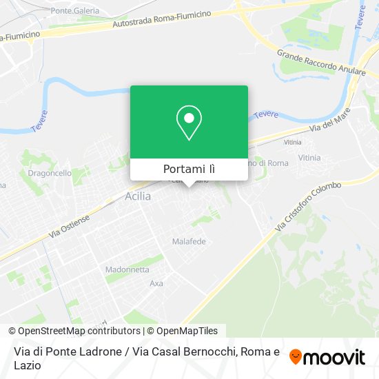 Mappa Via di Ponte Ladrone / Via Casal Bernocchi