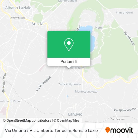 Mappa Via Umbria / Via Umberto Terracini