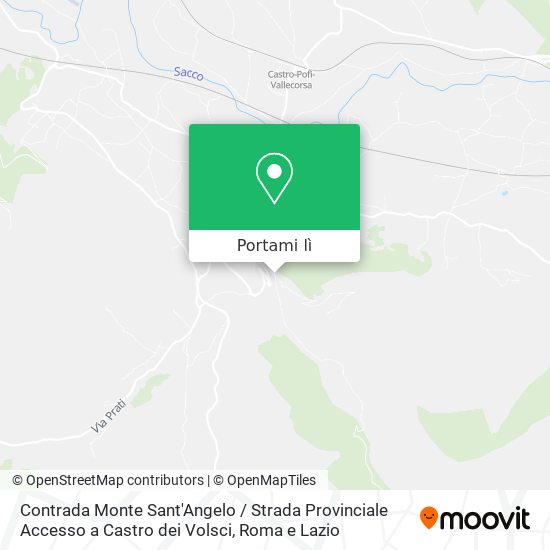 Mappa Contrada Monte Sant'Angelo / Strada Provinciale Accesso a Castro dei Volsci