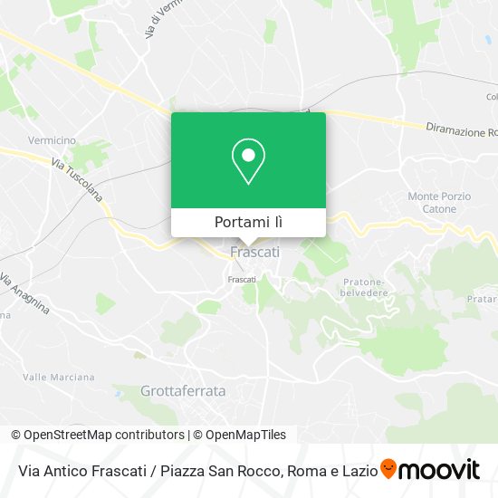 Mappa Via Antico Frascati / Piazza San Rocco